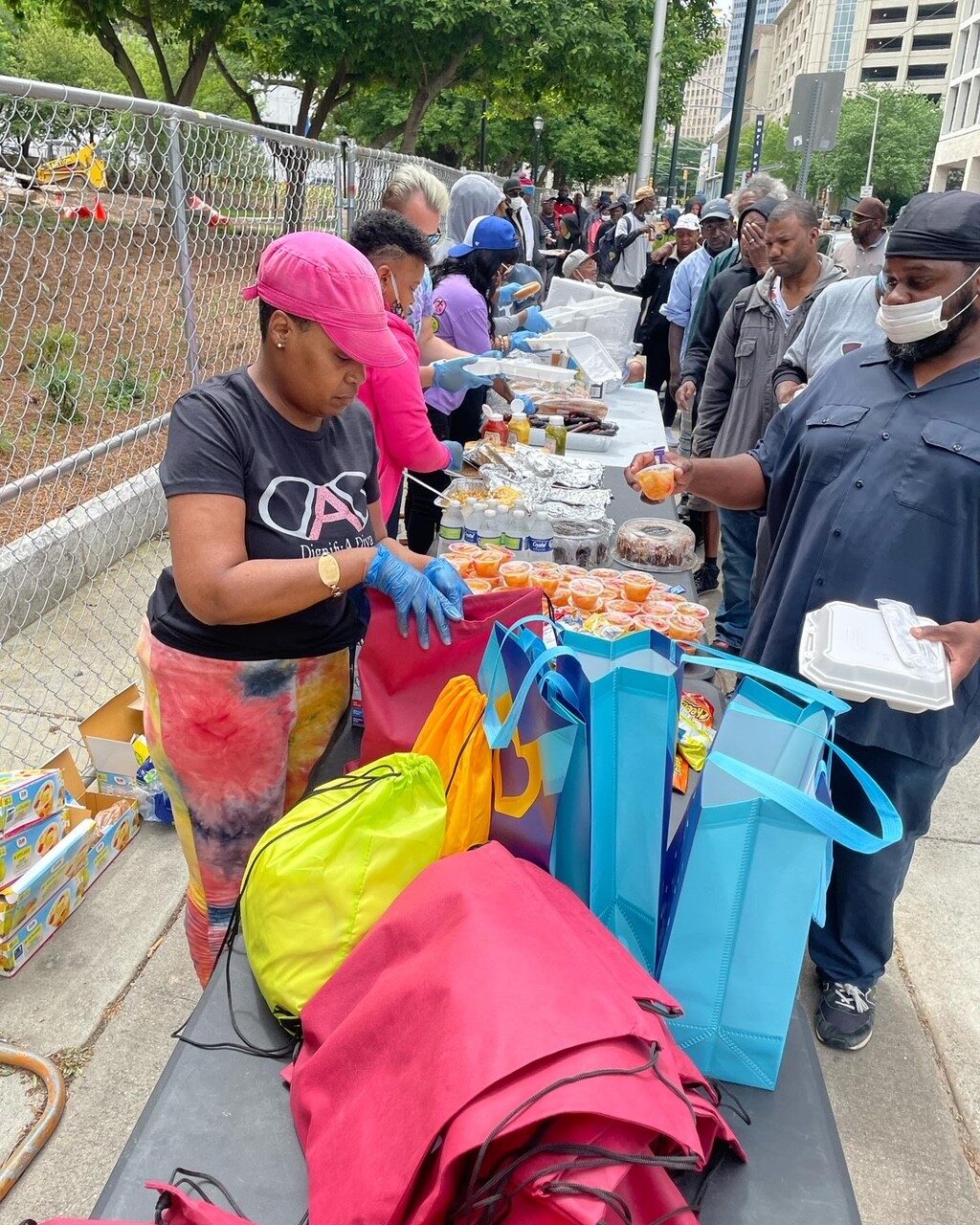 Project Feed the Homies serving meals in downtown Atlanta